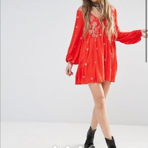 Free people sweet Tennessee embroidered dress